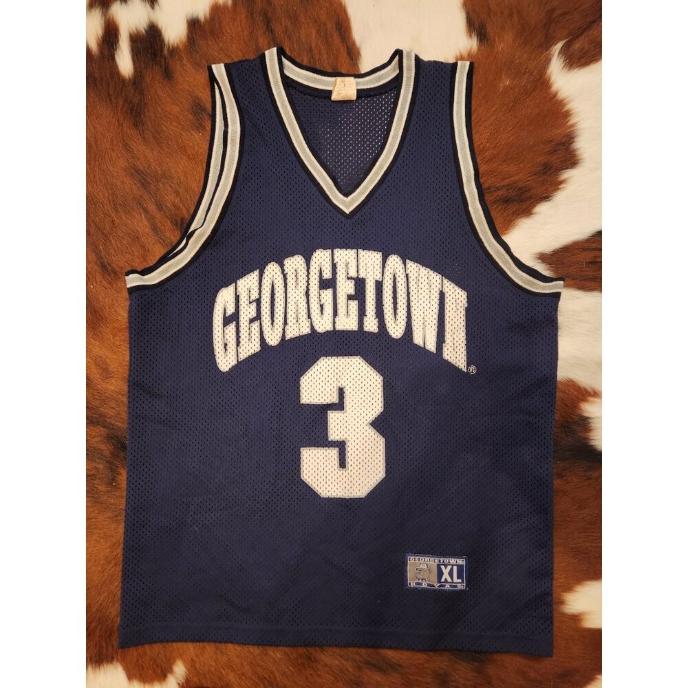 Georgetown Hoyas Allen Iverson XL USA Made Gallop Jersey #3 HTF Rare USA Made!!!